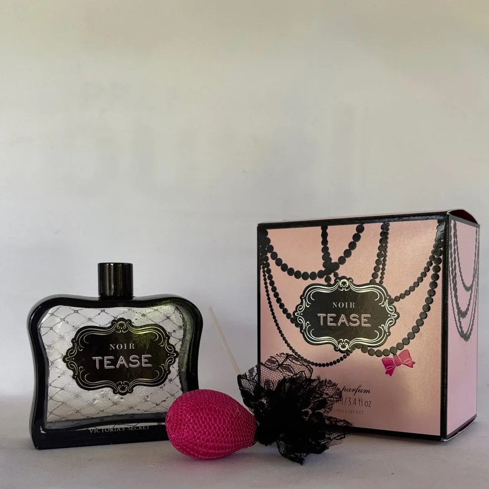 EMPTY BOTTLE VICTORIA’S SECRET NOIR TEASE EAU DE PARFUM BLACK PINK WITH ATOMIZER - Picture 7 of 13